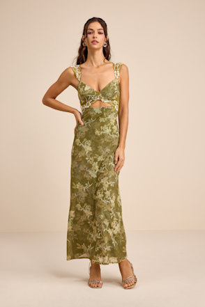 delicate forest unique print sweetheart neck beaded straps maxi dress Jovani D5025 Floral Embellished Fitted Gown with Sheer Details Blue/Pink / 6