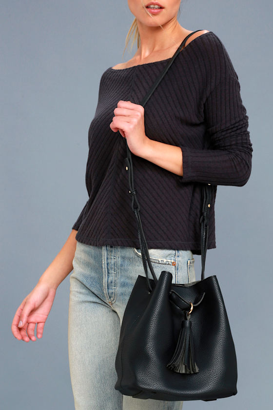 Fashionable Start Black Bucket Bag 4