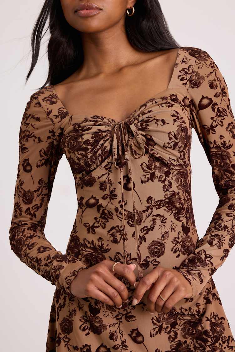 long sleeve brown dress Blczomt Plain Women Wrap Flowy A Line V Neck Maxi Elegant Dress, Women's, Size: 4,6,8,10,12,14,16,18,20 %0D%0AYKK%20zipper%20(known%20as%20the%20most%20durable%20and%20reliable%20zippers%20manufactured%20today) Deme By Gabriella IRENE ESPERESSO