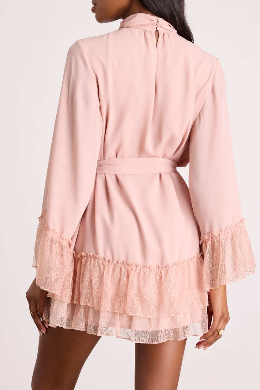 blue dress for baby girl Lucy Baby Pink Long Sleeve Mini Dress - US 6 main image 0