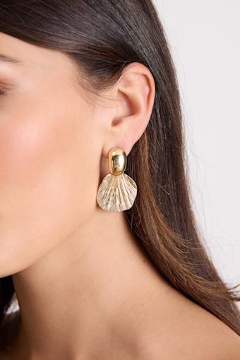 Eviana Gold Leaf Drop Earrings 1