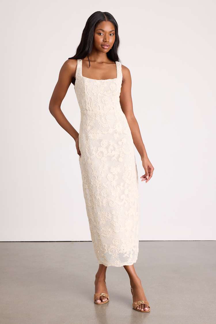 white christmas dresses Collared Crepe Column Midi Dress Cream – Roland Mouret main image 1