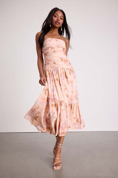 Pink Strapless Dresses for Women - Lulus