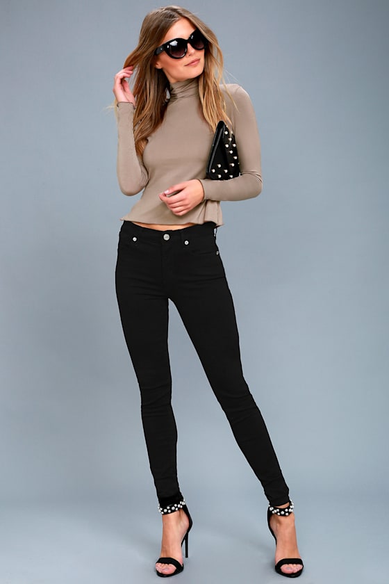 Hey There Beige Long Sleeve Turtleneck Top 2