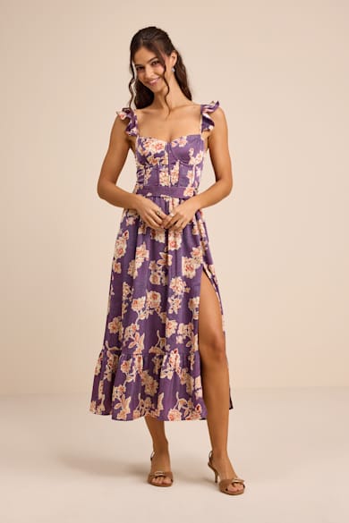 sachin and babi light blue dress Purple Midi Dresses