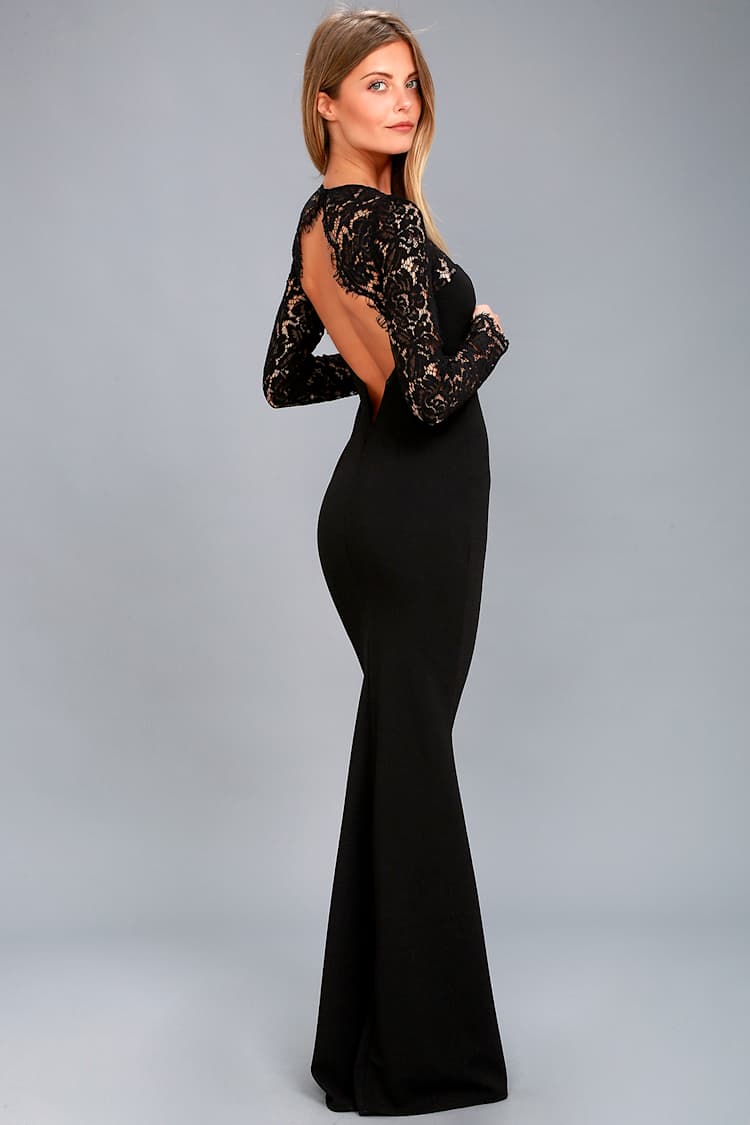 Whenever You Call Black Lace Maxi Dress Whenever You Call Black Lace Maxi Dress