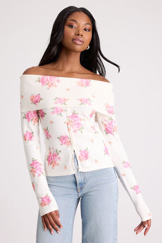 トップス S fluffy knit tops a THEREDTHREAD ivory THEREDTHREAD / ザレッドスレッド】S fluffy knit tops