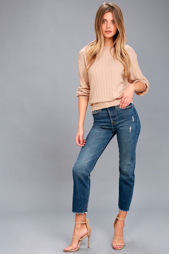 Sweetest Dreams Light Beige Backless Sweater Top 2