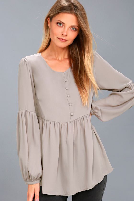 Primrose and Proper Grey Long Sleeve Top 3
