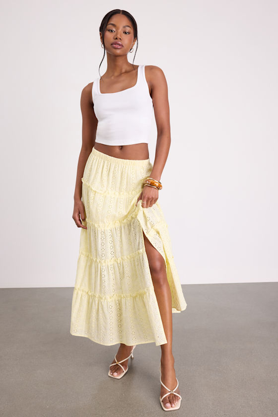 ANDMARY Dida pleats flare skirt S ベージュ Maxi Skirt Embroidered Flared Skirt Fiori Flared Pleated Maxi