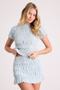 I25S3095: LT BLUE/IVORY 1