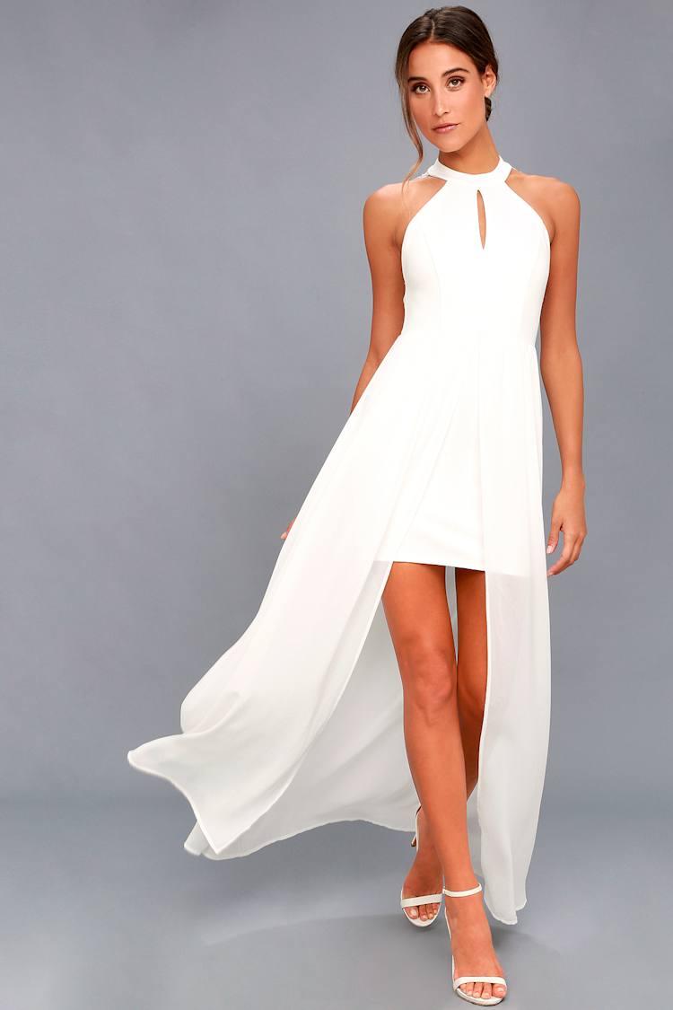 lulus white lace maxi dress womens Lovely White Maxi Dress - Lace Maxi Dress - Plunge Neck Maxi