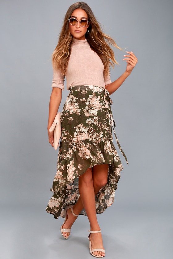 On the Road Tiffany Skirt - Floral Wrap Skirt - Maxi Skirt - Lulus