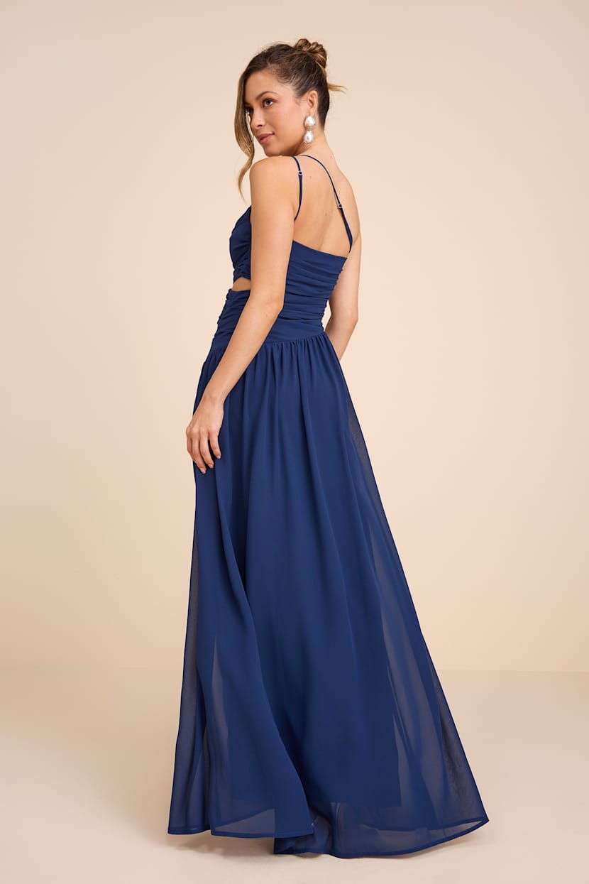 navy blue dress tumblr Alie Street Waterfall Dress Petite (Navy)