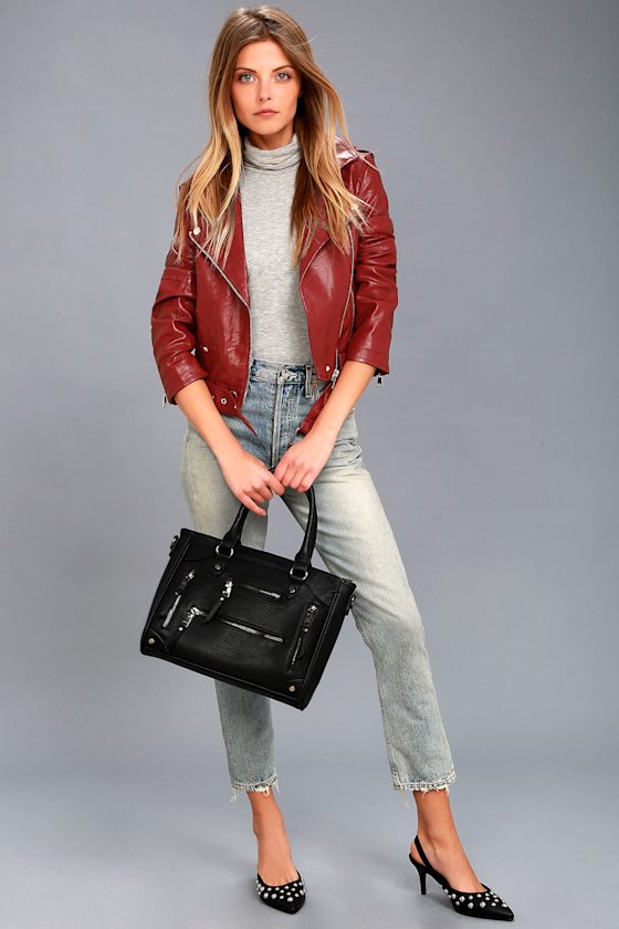 Rebel With a Cause Red Vegan Moto Jacket 2