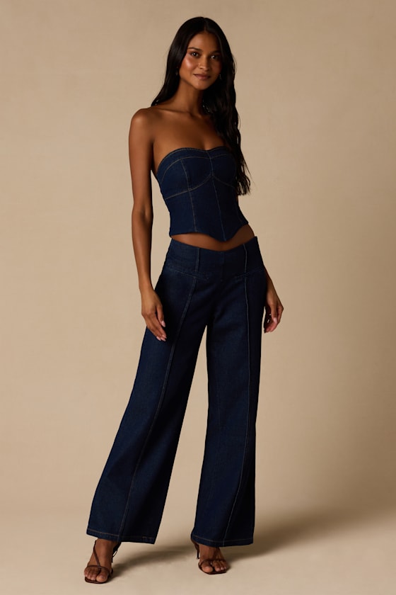 Denna Dark Wash Wide-Leg Jeans 2