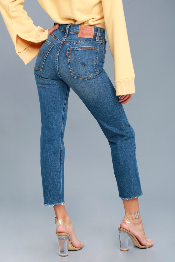 levi's wedgie high waist straight jeans