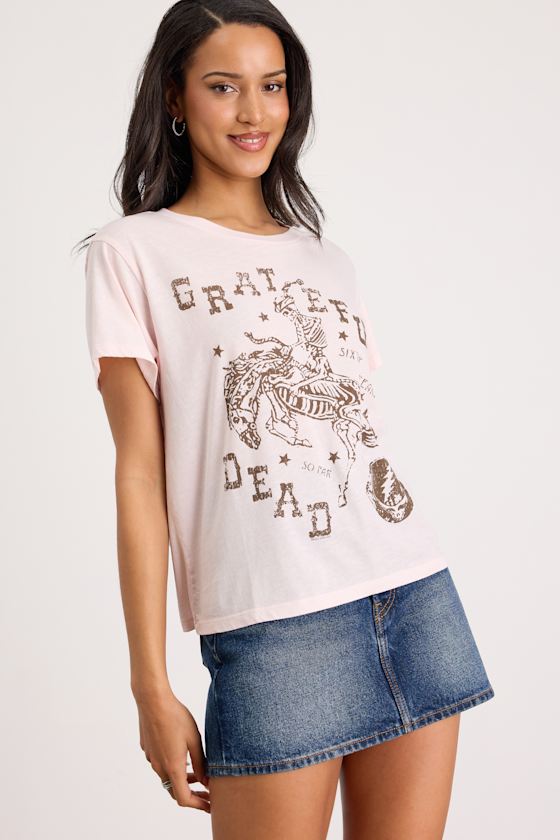 Chaser Grateful Dead Tee - Blush Graphic Tee - Crew Neck Tee - Lulus