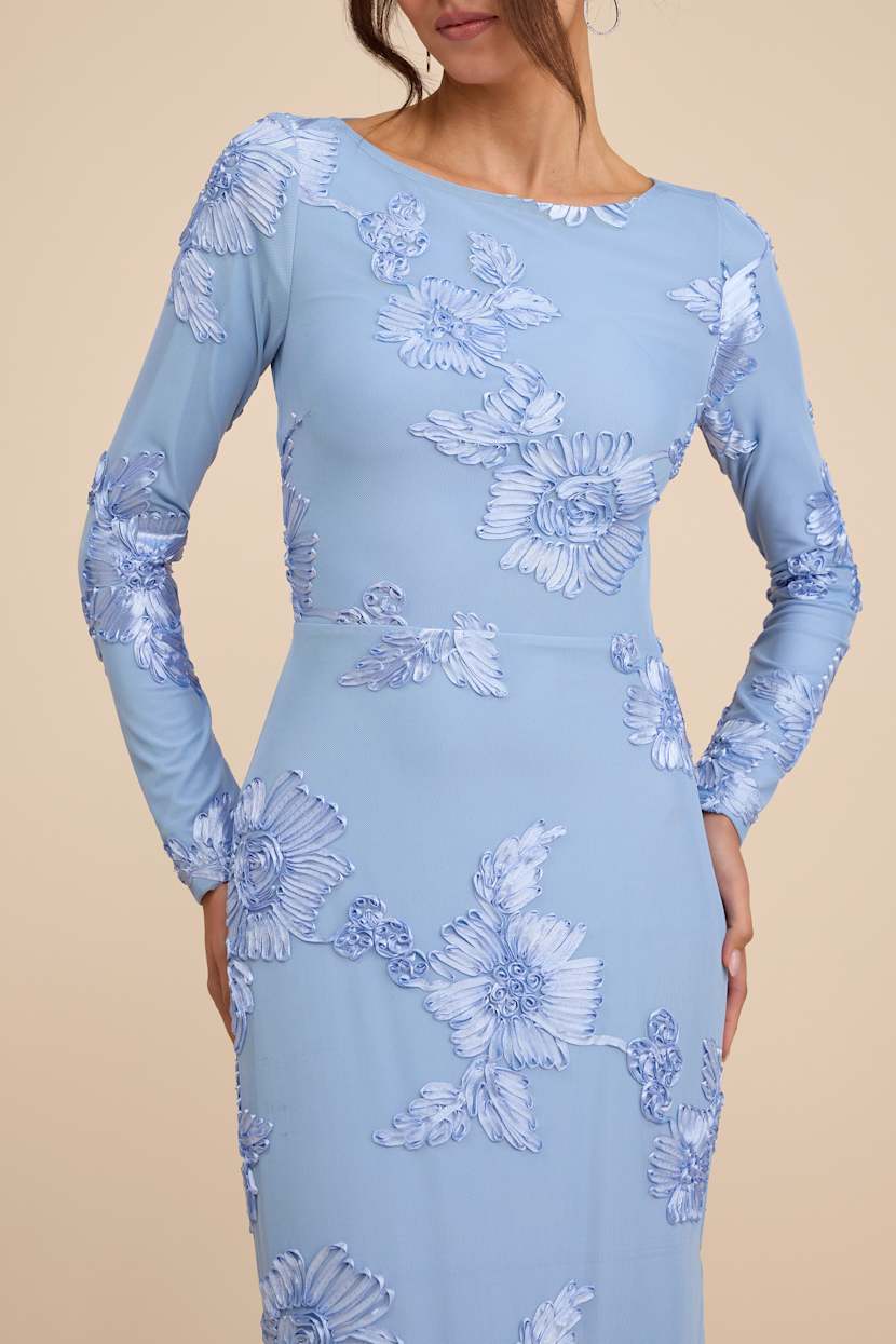 Light Blue Mesh Maxi - Floral Applique Maxi Dress - Mesh Dress - Lulus Light Blue Mesh Maxi - Floral Applique Maxi Dress - Mesh Dress - Lulus