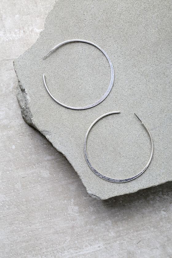 Alter Ego Silver Hoop Earrings 1