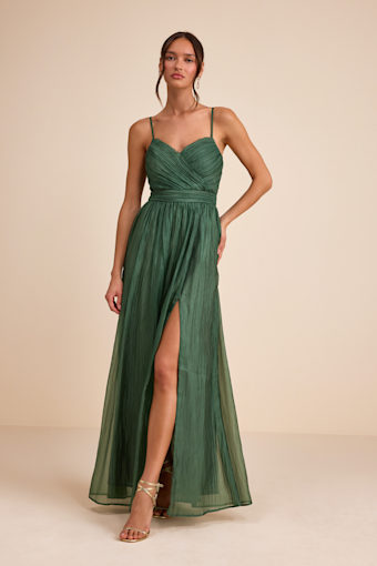 Rosalind Green Organza Strapless Maxi Dress 1