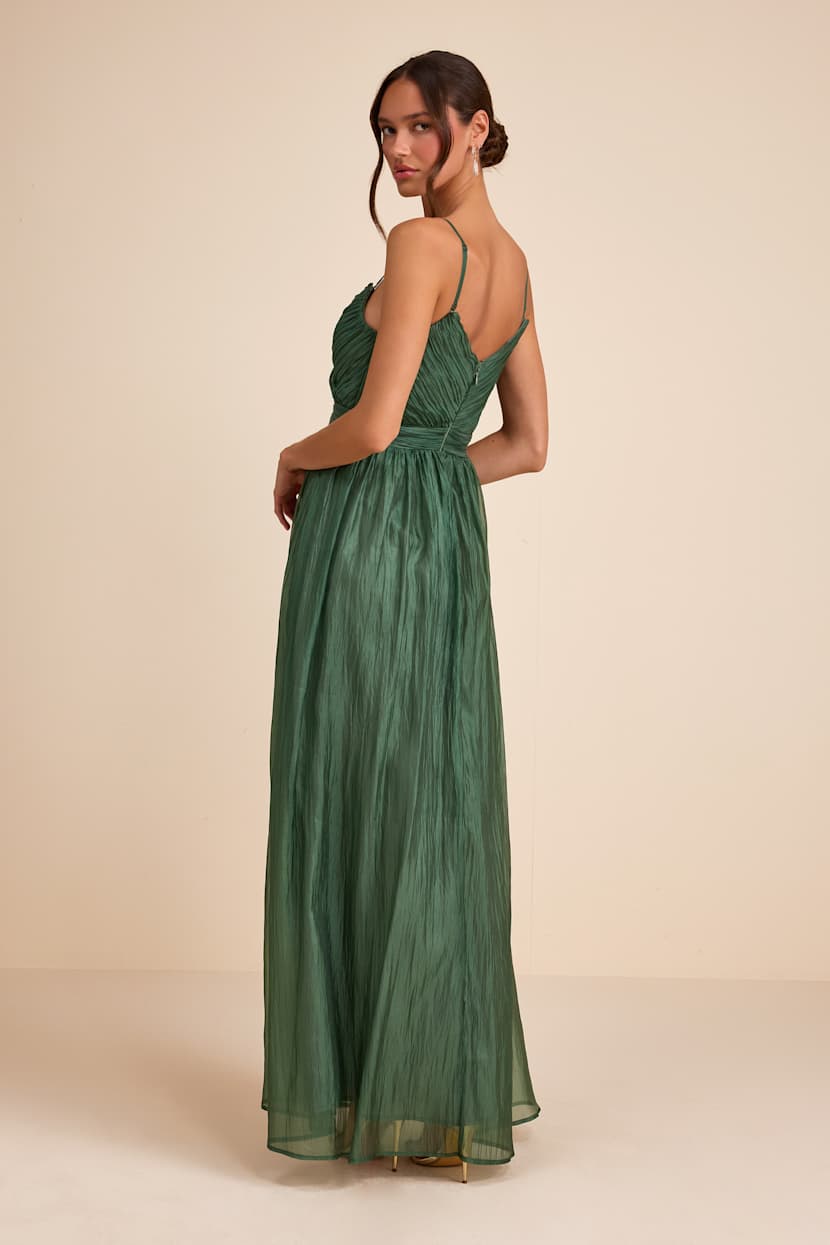 green bardot maxi dress Yumi Green Bardot Asymmetric Maxi Dress