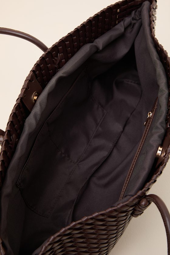 Amaris Brown Woven Tote Bag - thumbnail 5
