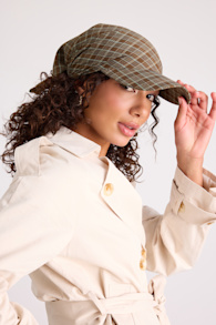 Watson Brown Plaid Scarf Baseball Cap 1