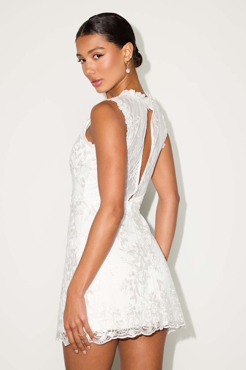 sachin and babi light blue dress Mini White Dresses