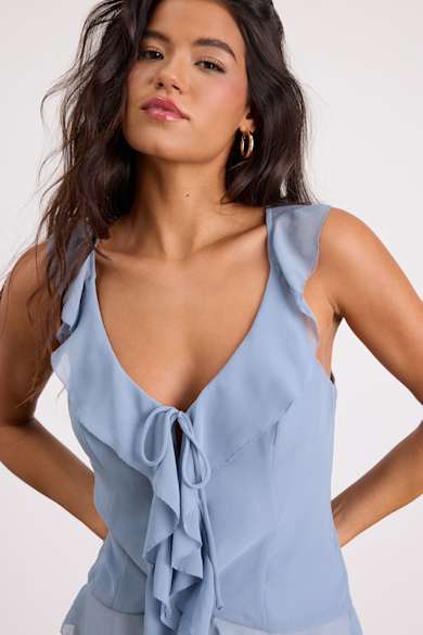 dress top Off-shoulder Sleeveless featuring dramatic ribbed flutter sleeves and a structured mock neckline that instantly elevates your everyday denim Chic Women's Dressy Tops and