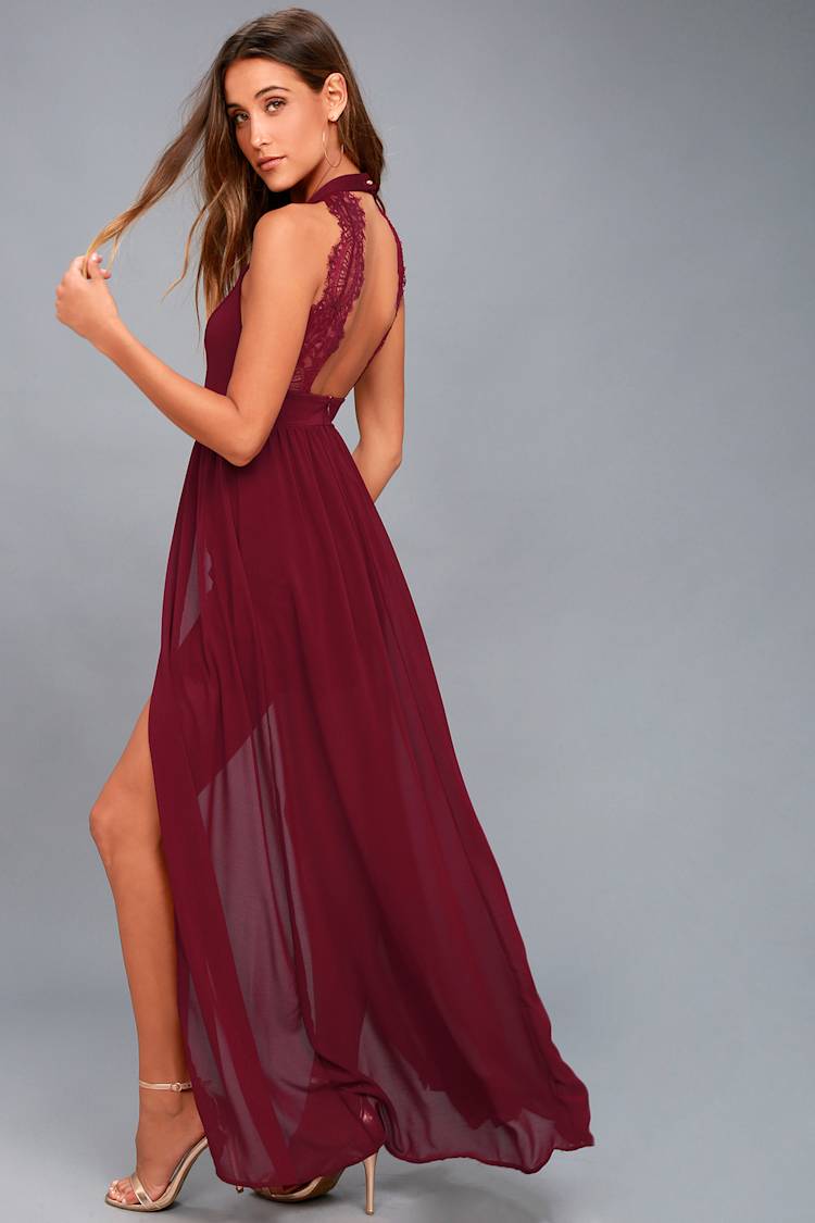My Beloved Burgundy Lace Maxi Dress My Beloved Burgundy Lace Maxi Dress