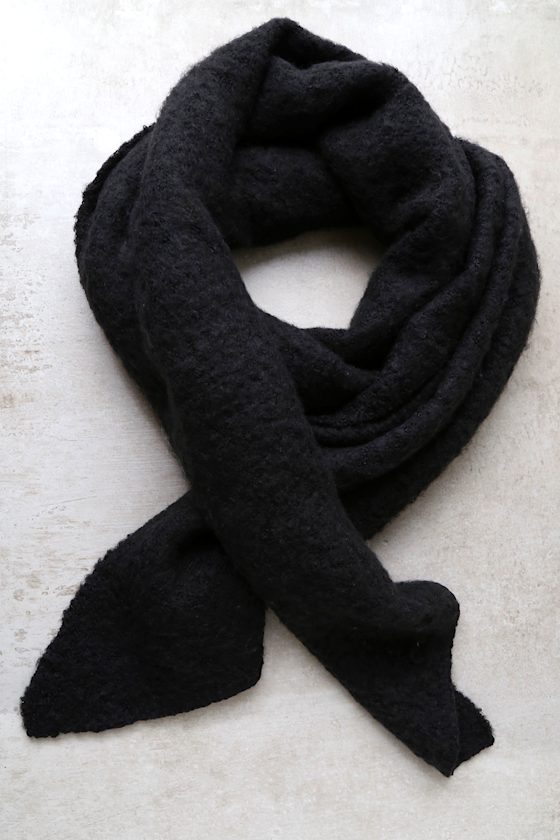 Cozy Knit Scarf - Soft Black Scarf - Wide Chunky Scarf - Lulus