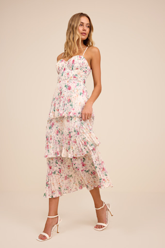 D2734SP: PINK/CREAM MULTI DITSY FLORAL 5