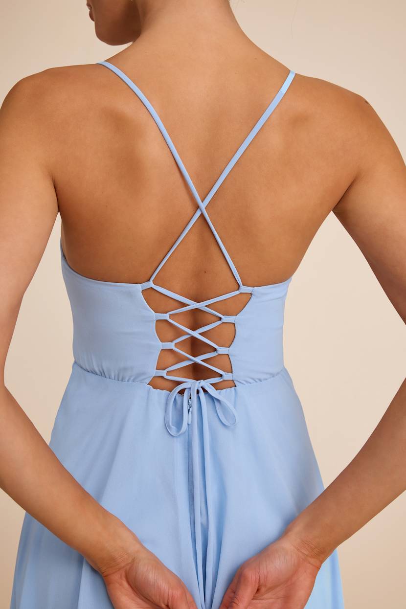 blue dress for baby girl Short Light Blue Backless Lace Prom Dresses, Open Back Light Blue Lace –  jbydress