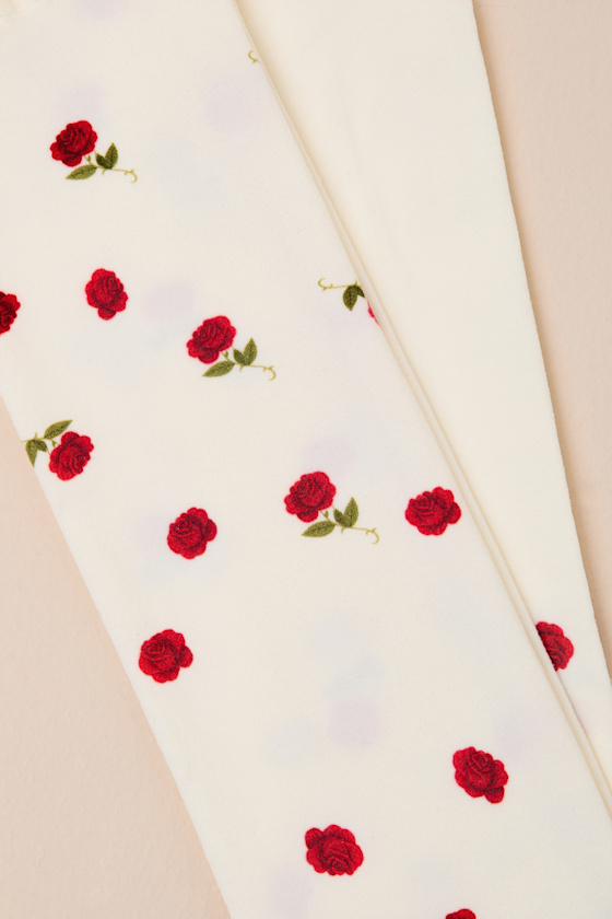 Bare Contour™ White Rosette Sheer Tights 2