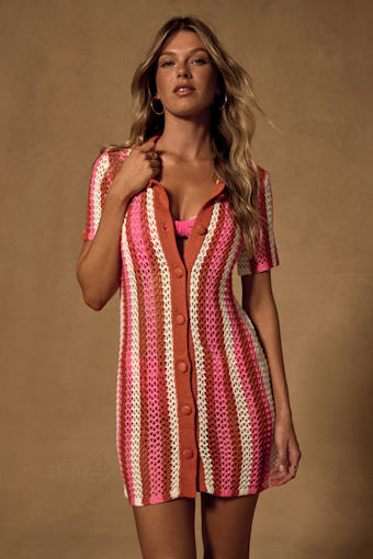 SEDK1135JN: PINK/RUST RED/WHITE 1