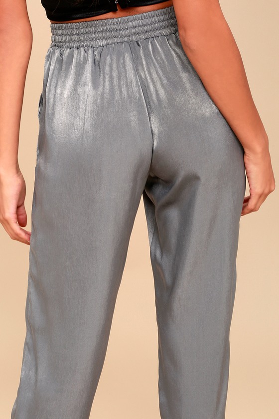 mens silky joggers