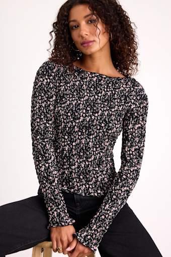 LAT107: BLACK PINK FLORAL 1