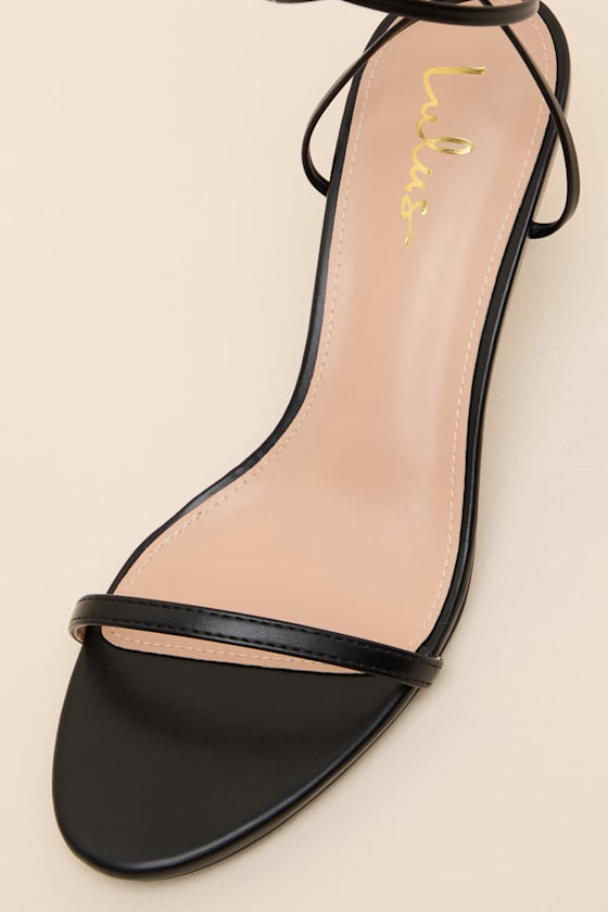 Sharlee Black Lace-Up High Heel Sandals - thumbnail 5