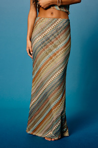 Tallulah Brown Multi Crochet Mid-Rise Maxi Skirt 2