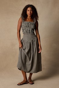 Starling Black Gingham High-Rise Midi Skirt 1