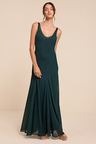 Cressa Emerald Sleeveless Column Maxi Dress 2