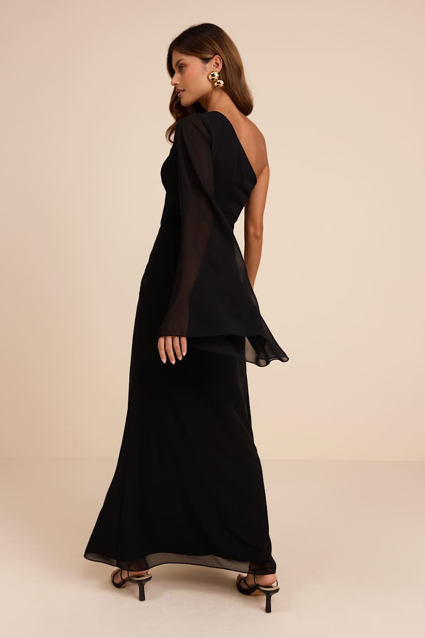 knee length dresses for ladies Long Bell Sleeve Lace Dress, Off-Shoulders Dress, Bohemian Black Dress #1201 main image 1