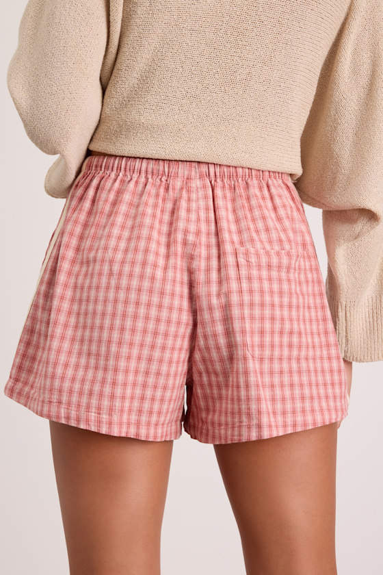 Rhythm Kirra Shorts - Pink Gingham Shorts - Drawstring Shorts - Lulus