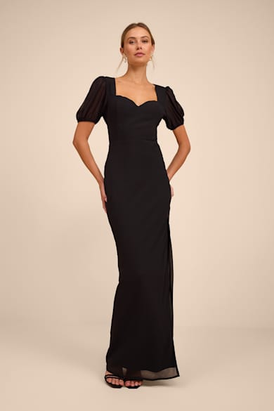 green emerald velvet dress Black Stretch Funeral Dress – The Work Uniform Company main image 0