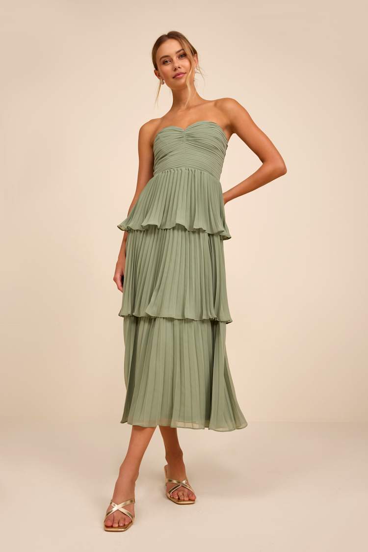 knee length dresses for ladies Maiah Sage Maxi Dress - 16