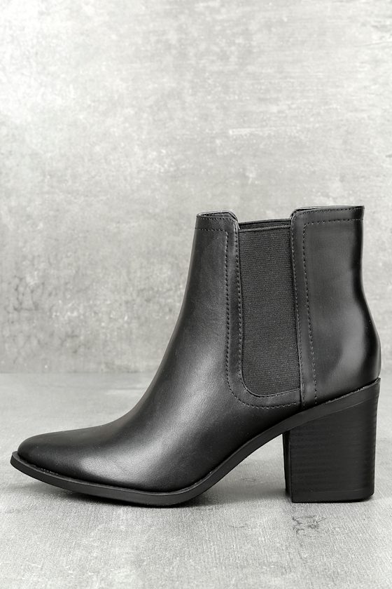 Tatum Black Ankle Booties 1