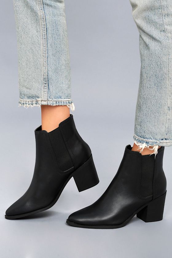 Tatum Black Ankle Booties 5