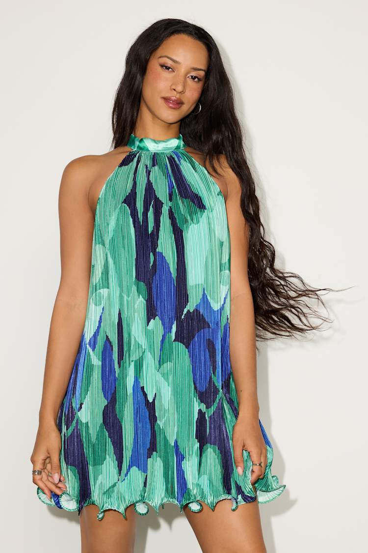 dark green swing dress Unique Vintage Plus Size Green Square Neck Swing Dress main image 0