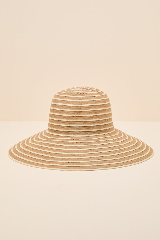 Julie Beige Ribbon Sunhat 1